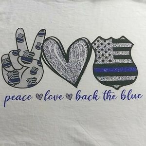 Peace Love Back The Blue Tee